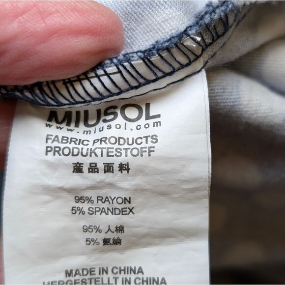 Miusol Navy Polka Dot Dress Large Red Waist Summer Party New Nautical July 4th - Picture 8 of 9